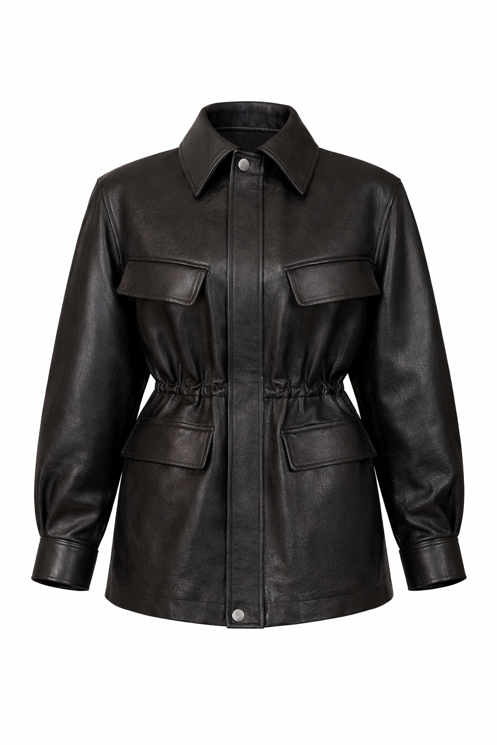 Шкіряна куртка-парка з куліскою Leather Parka