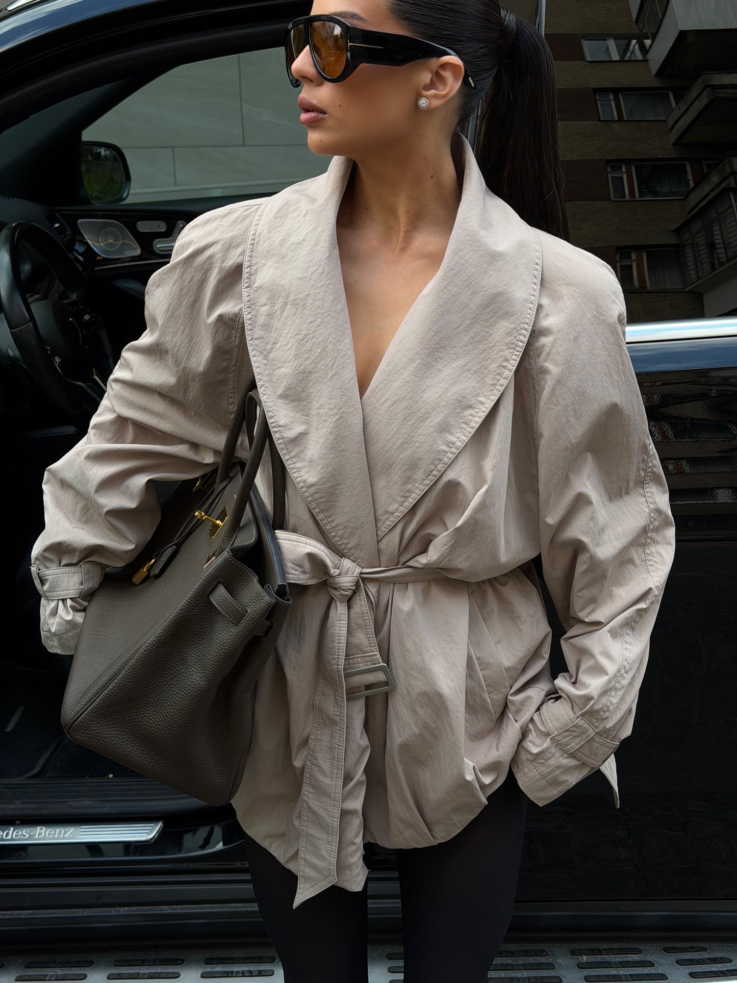 Light Trench Jacket beige
