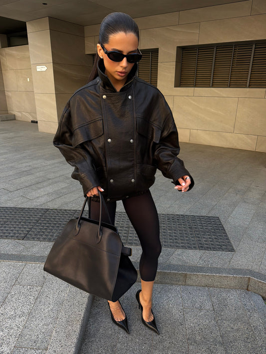 Leather Bomber Jacket