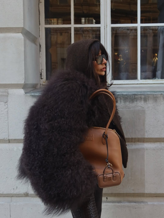 LAMA FUR COAT BROWN
