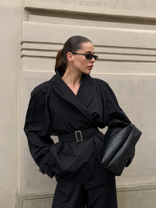 Light Trench Jacket black